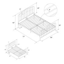 Brunswick Metal Double Bed In Black