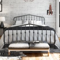 Brunswick Metal Double Bed In Grey