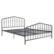 Brunswick Metal Double Bed In Grey