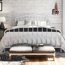 Brunswick Metal Double Bed In White