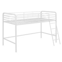 Burg Metal Single Mid Sleeper Bunk Bed In White