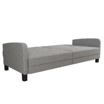 Belfast Fabric Sofa Bed With Wooden Legs In Grey