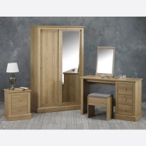 Devan Wooden Sliding Wardrobe With 2 Doors In Oak