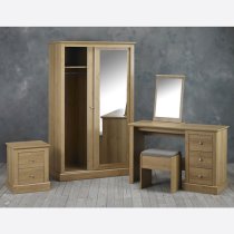 Devan Wooden Sliding Wardrobe With 2 Doors In Oak