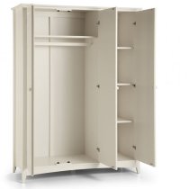 Caelia Wardrobe In Stone White With 3 Doors