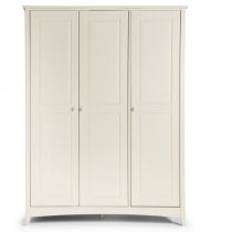 Caelia Wardrobe In Stone White With 3 Doors