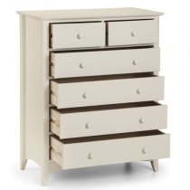 Caelia Chest of Drawers In Stone White With 6 Drawers