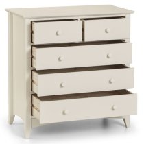 Caelia Chest of Drawers In Stone White With 5 Drawers