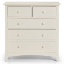 Caelia Chest of Drawers In Stone White With 5 Drawers