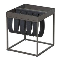 Club NY Magazine Metal Side Table In Anthracite