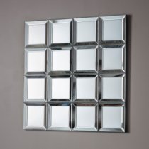 Bracken Square Wall Bedroom Mirror In Silver