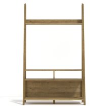 Travis Wooden Ladder TV Stand With 3 Shelves In Oak