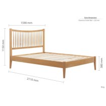 Barwick Wooden King Size Bed In Oak