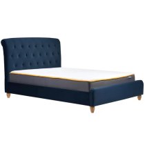 Brampton Fabric King Size Bed In Midnight Blue