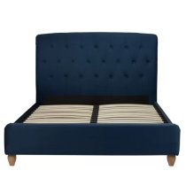 Brampton Fabric King Size Bed In Midnight Blue