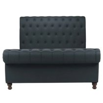 Castella Fabric Ottoman King Size Bed In Charcoal