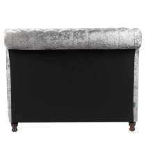 Castella Fabric Ottoman Super King Bed In Steel Crushed Velvet