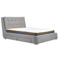 Mayfair Fabric Super King Size Bed With 4 Drawers In Grey