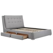 Mayfair Fabric Super King Size Bed With 4 Drawers In Grey