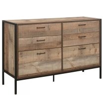 Urbana Wooden Chest Of 6 Drawers In Rustic