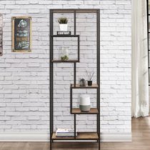 Urbana Wooden Tall Shelving Unit In Rustic