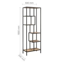 Urbana Wooden Tall Shelving Unit In Rustic