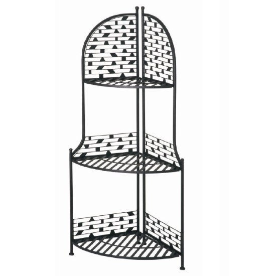 Temper 3 Tier Metal Corner Display Stand In Anthracite