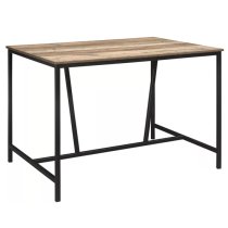 Urbana Wooden Dining Table With 2 Benches In Rustic