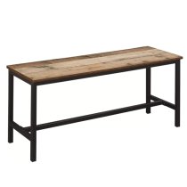 Urbana Wooden Dining Table With 2 Benches In Rustic