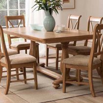 Carman Wooden Extending Dining Table In Natural