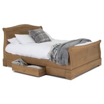 Carman Wooden Double Bed In Natural