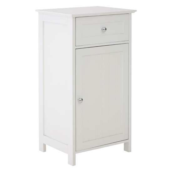 Partland Wooden Floor Standing Bathroom Storage Cabinet In White