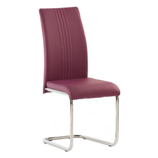 Montila PU Leather Dining Chair In Purple