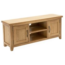 Romero Wooden TV Stand With 2 Doors In Natural