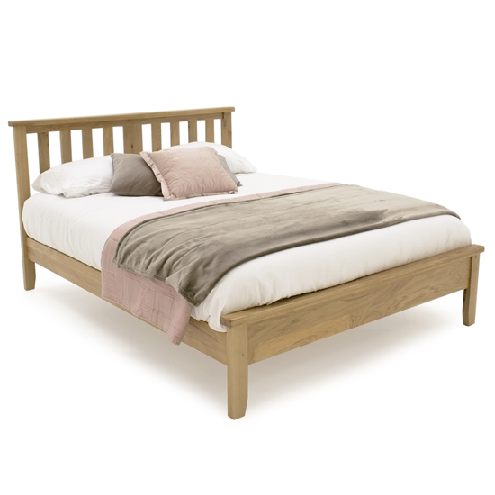 Romero Low Footboard Wooden Double Bed In Natural