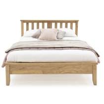 Romero Low Footboard Wooden Double Bed In Natural