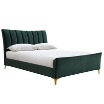 Claver Fabric Double Bed In Green