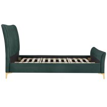 Claver Fabric Double Bed In Green