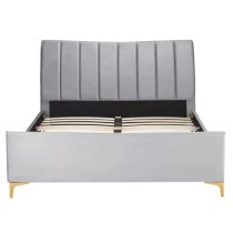 Claver Fabric King Size Bed In Grey