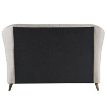 Elma Fabric King Size Bed In Warm Stone