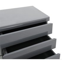 Svenja High Gloss TV Stand In Grey With Blue LED Lighting