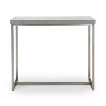 Delta Rectangle Console Table With Brushed Steel Base