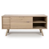 Bergen Wooden Sideboard In Light Oak With 2 Drawers