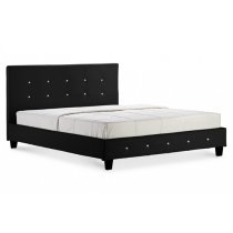 Qiana PU Leather Single Bed In Black