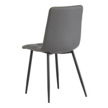 Virti Faux Leather Dining Chair In Grey