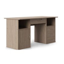 Dolce Wooden Laptop Desk With 3 Drawers In Oak