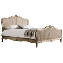 Chia Wooden Super King Size Bed In Weathered