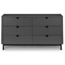 Cadhla Wooden Chest Of Drawers In Strom Grey With 6 Drawers