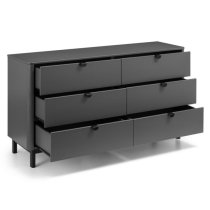 Cadhla Wooden Chest Of Drawers In Strom Grey With 6 Drawers