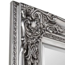 Padilla Lean-to Dress Mirror In Pewter Wooden Frame